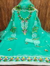 Ds Designer Suit Organza Silk Non Catalog Dress Material Wholesale Market In Surat
